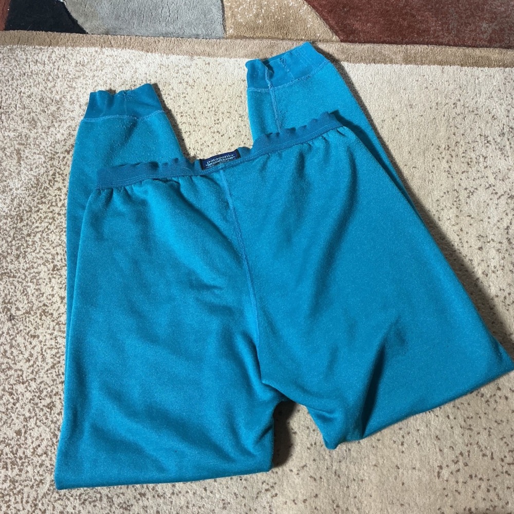 Patagonia Capilene Mens Thermal Base Layer Pants Blue Medium Vintage‎ USA - Picture 4 of 8